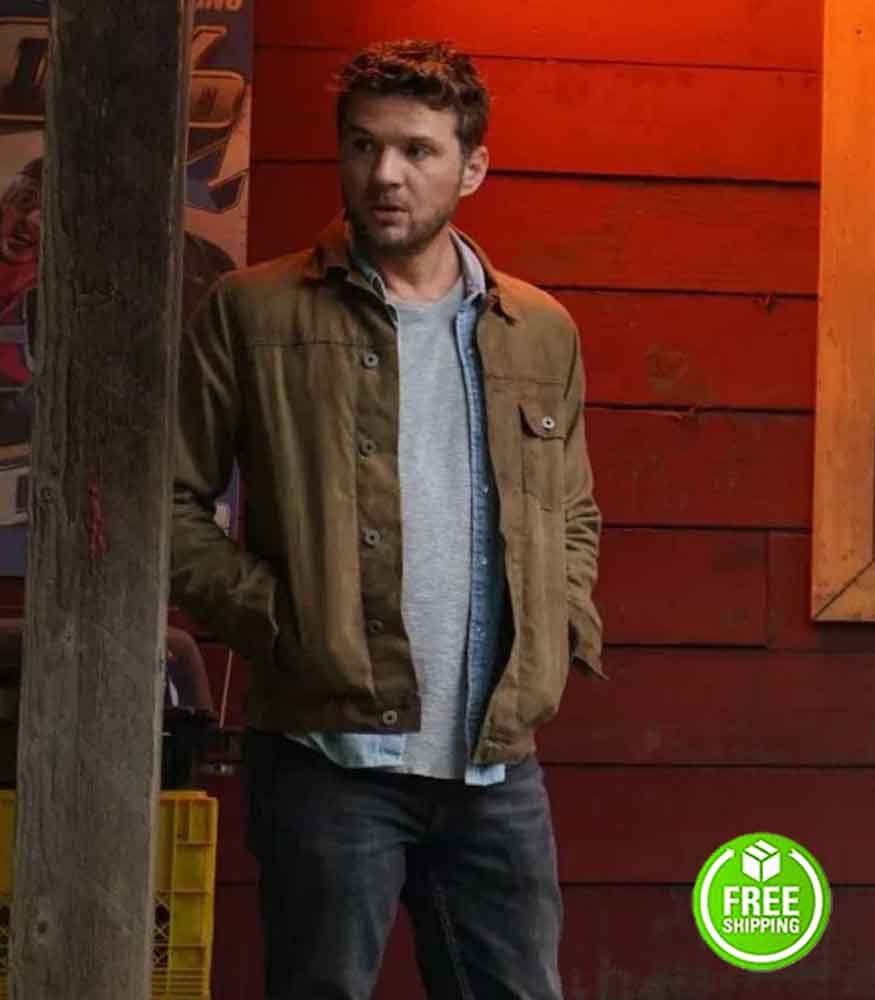 BIG SKY RYAN PHILLIPPE (CODY HOYT) BROWN COTTON JACKET