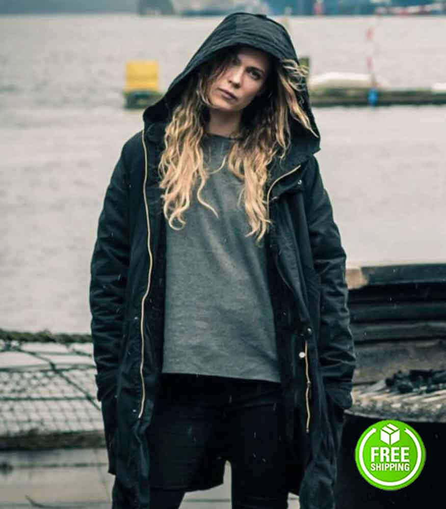 DEADWIND PIHLA VIITALA (SOFIA KARPPI) HOODED BLACK COTTON COAT