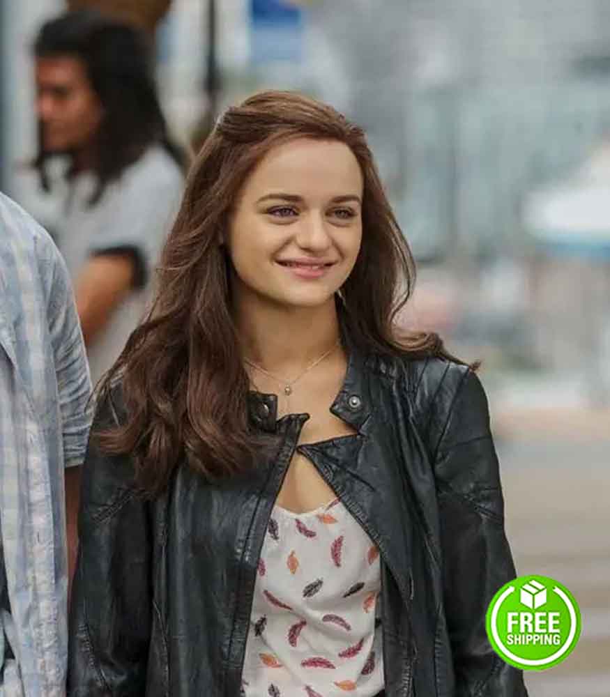 THE KISSING BOOTH 2 JOEY KING (ELLE EVANS) BLACK LEATHER JACKET