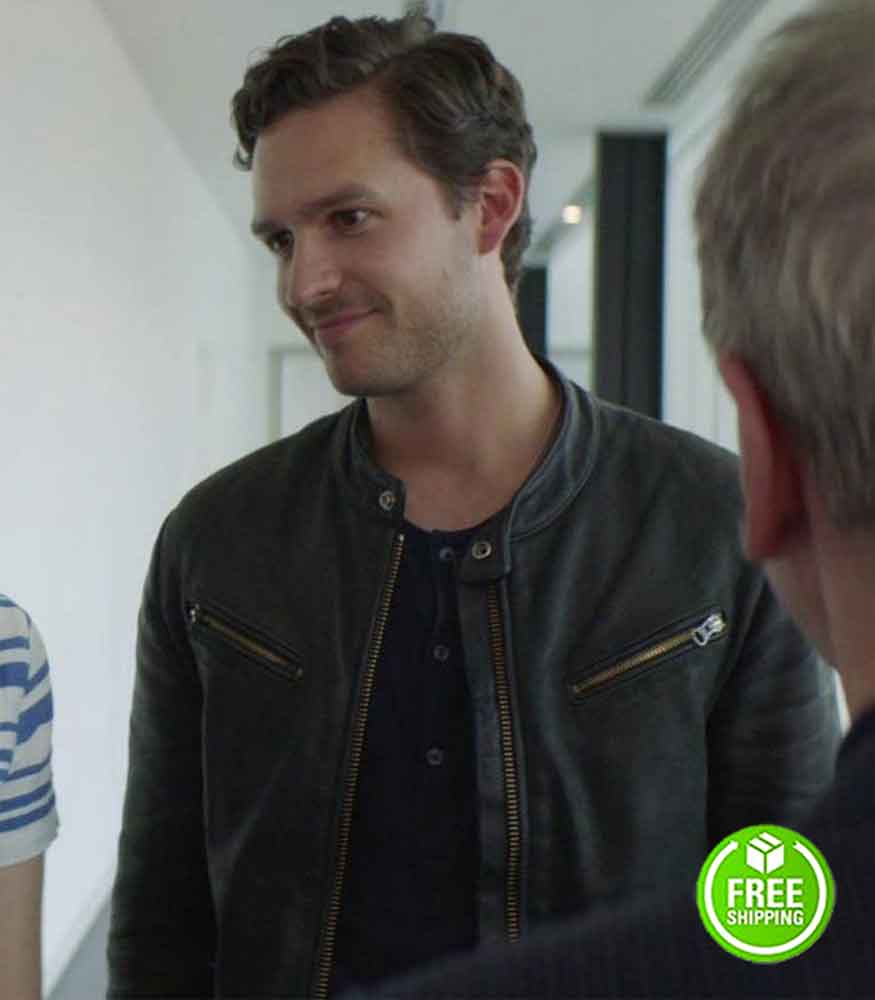FLEABAG BEN ALDRIDGE (ARSEHOLE GUY) BLACK LEATHER JACKET