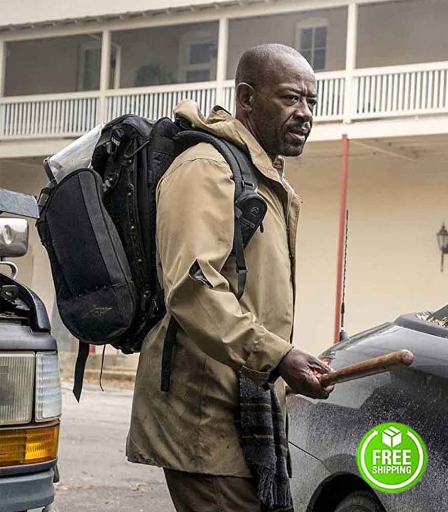 FEAR THE WALKING DEAD SEASON 4 LENNIE JAMES (MORGAN JONES) BROWN COTTON HOODED COAT
