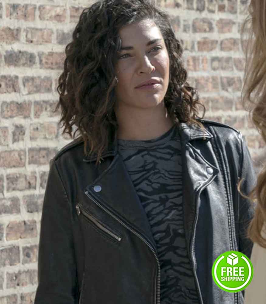 SHAMELESS JESSICA SZOHR (NESSA) BLACK LEATHER JACKET