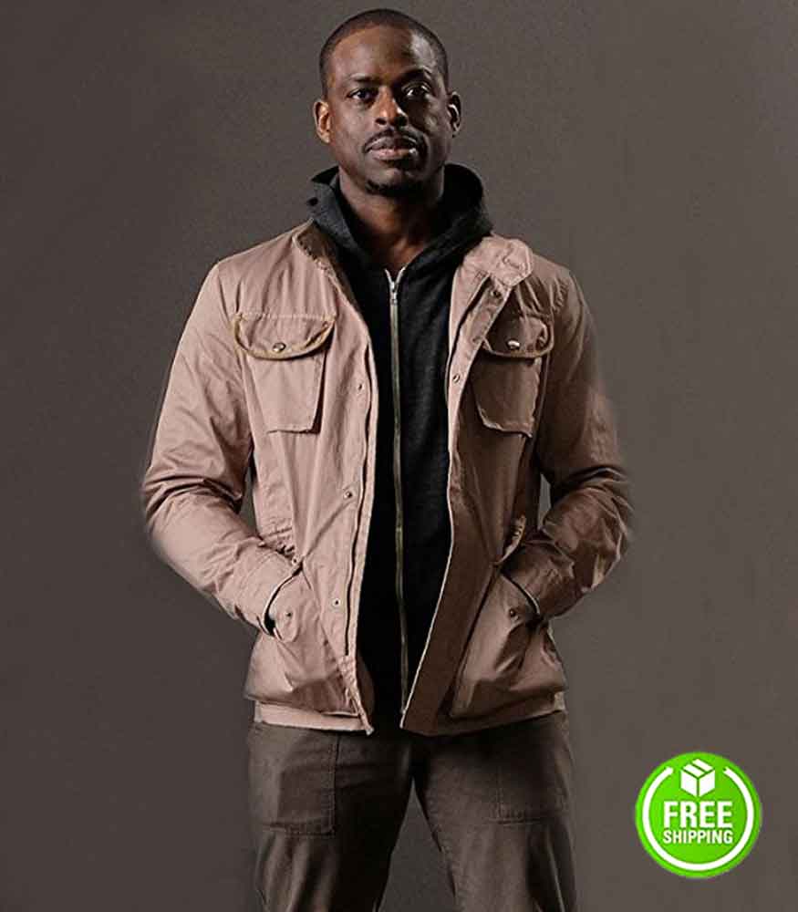 THE PREDATOR STERLING K. BROWN (TRAEGER) BROWN COTTON JACKET