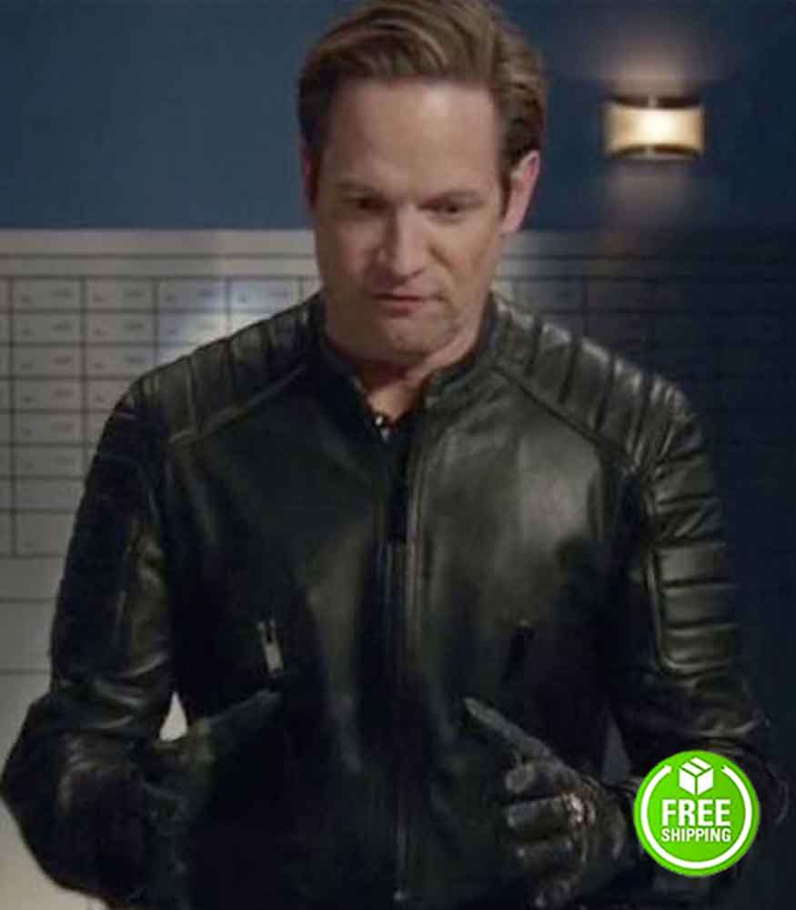 LEGENDS OF TOMORROW SEASON 2 MATT LETSCHER (EOBARD THAWNE) BLACK LEATHER JACKET