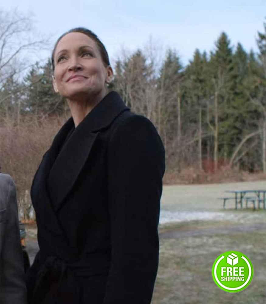 OCTOBER FACTION MICHELLE NOLDEN (HANNAH MERCER) BLACK TRENCH COAT