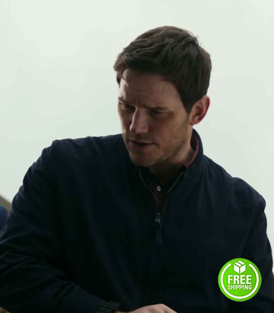 THE TOMORROW WAR CHRIS PRATT (DAN FORESTER) BLUE COTTON JACKET