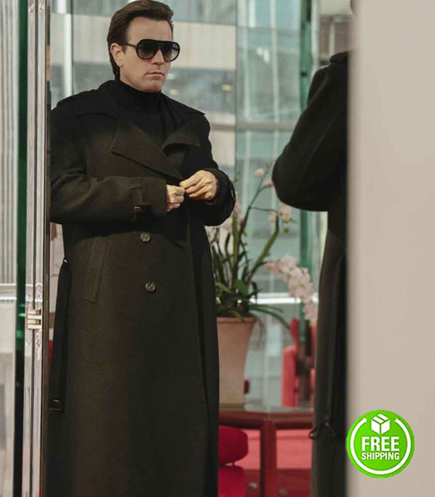 HALSTON EWAN MCGREGOR BLACK TRENCH COAT