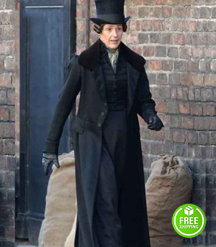 GENTLEMAN JACK SURANNE JONES (ANNE LISTER) BLACK TRENCH COAT