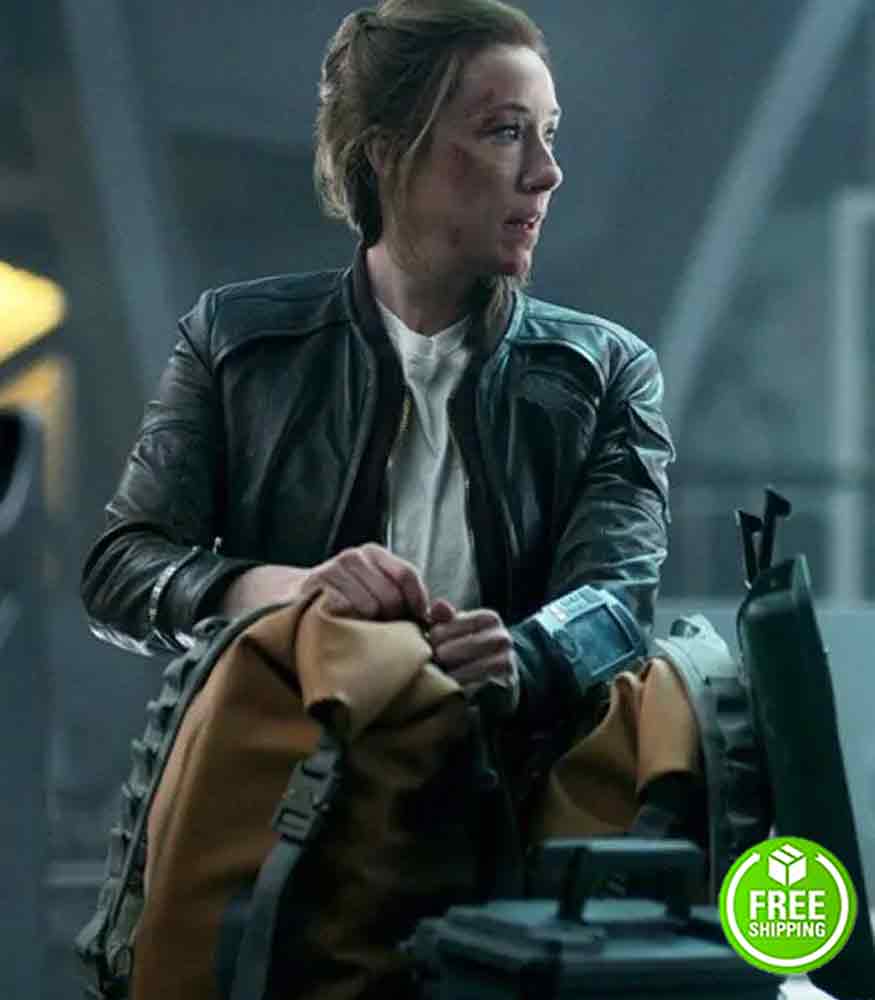 LOST IN SPACE MOLLY PARKER (MAUREEN ROBINSON) BLACK LEATHER JACKET