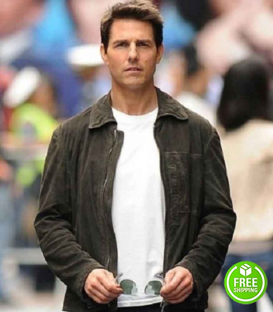 OBLIVION TOM CRUISE (JACK HARPER) GRAY SUEDE LEATHER JACKET