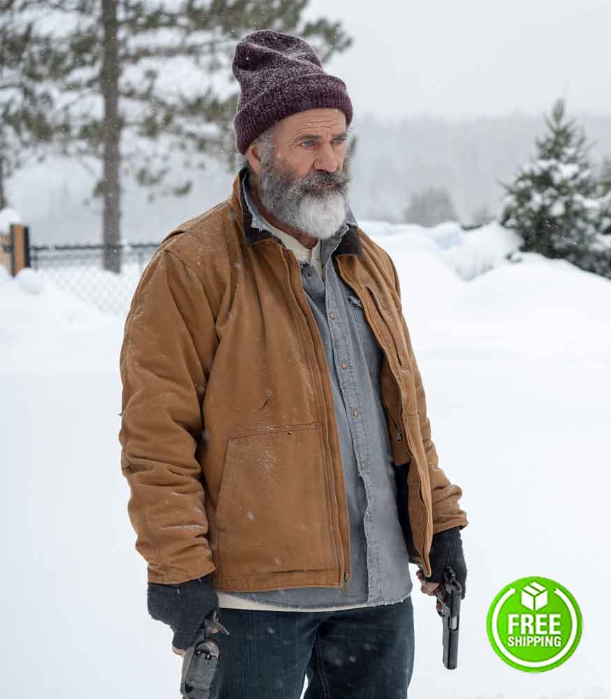 FATMAN MEL GIBSON (CHRIS CRINGLE) BROWN COTTON JACKET