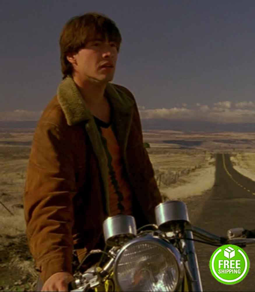 My Own Private Idaho Keanu Reeves Scott Favor Shearling Suede Leather Jacket