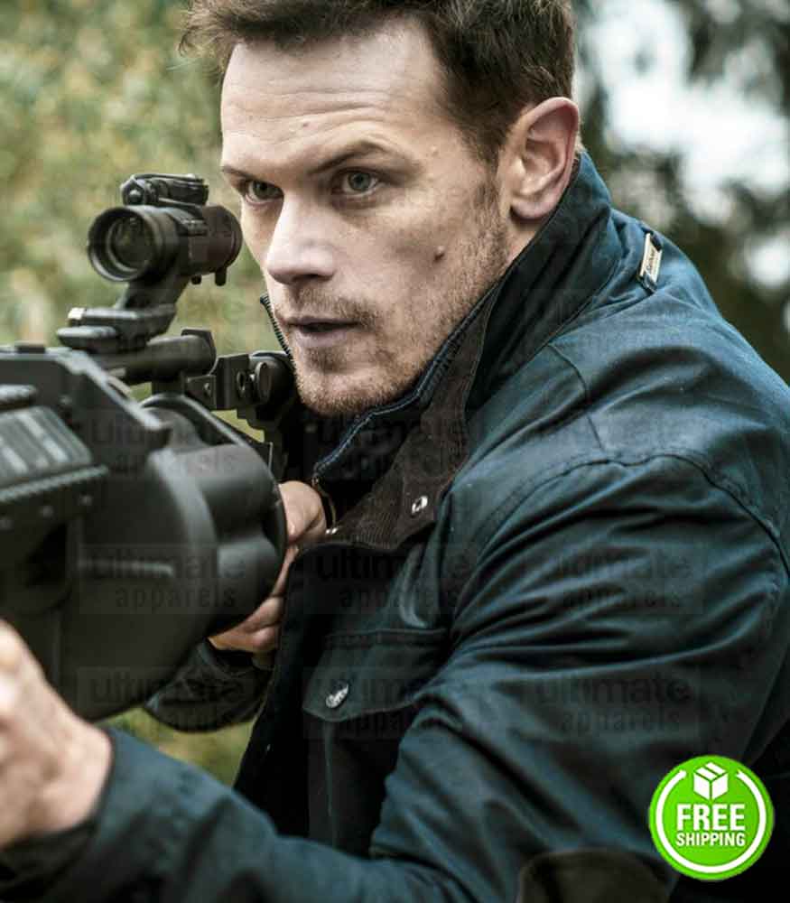 Tom-Buckingham-SAS-Red-Notice-Sam-Heughan-Black-Cotton-Jacket