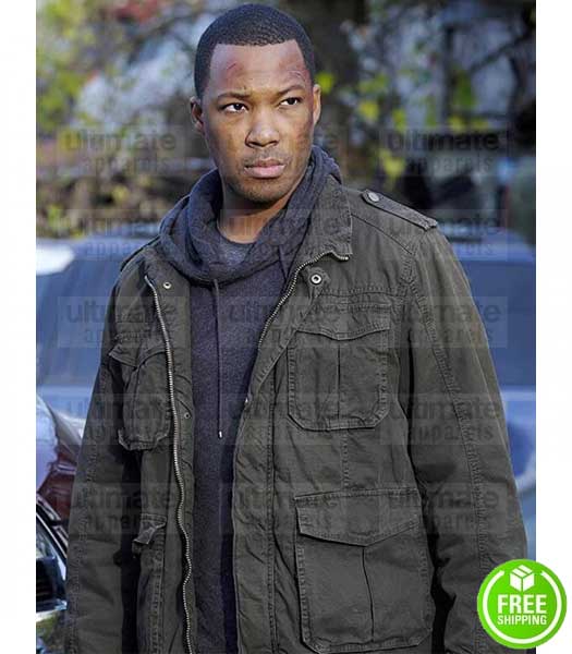 24 LEGACY COREY HAWKINS (ERIC CARTER) GREEN COTTON JACKET