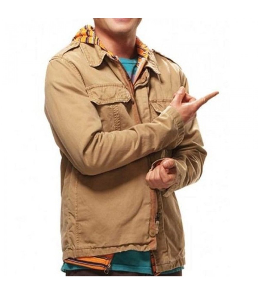 Big Bang Theory Johnny Galecki (Leonard Hofstadter) Brown Cotton Jacket