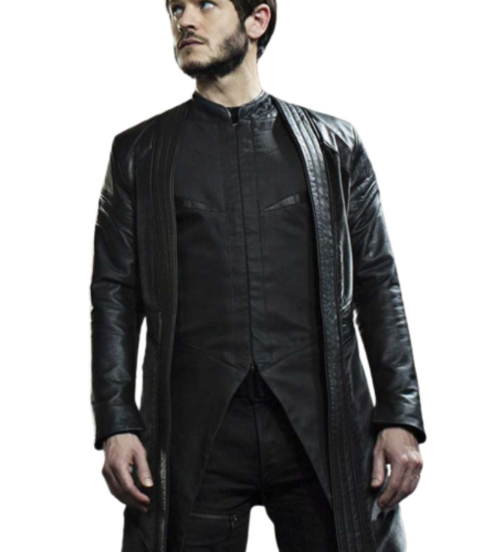 Inhumans Iwan Rheon (Maximus) Black Leather long Coat