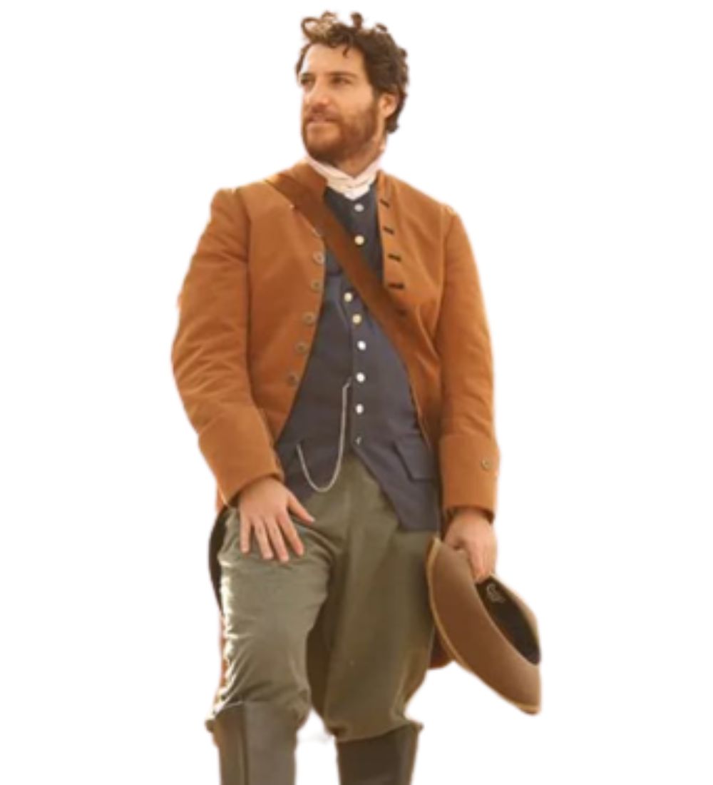 Making History Adam Pally (Dan) Suede Leather Coat