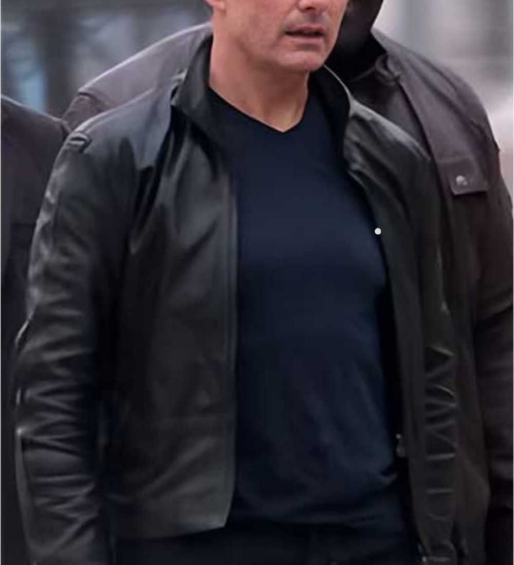 Mission Impossible 7 Tom Cruise (Ethan Hunt) Back Leather Jacket
