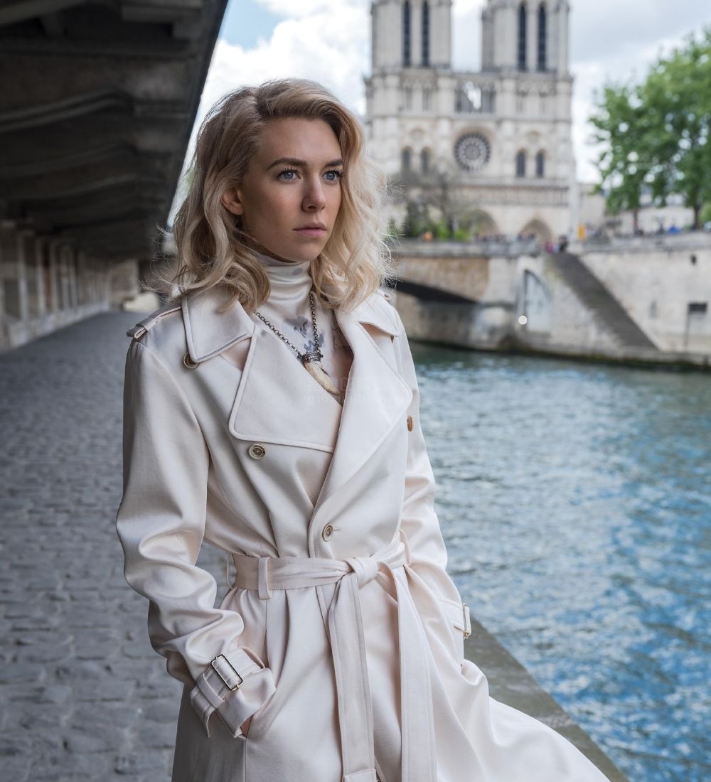 Mission Impossible 7 Vanessa Kirby (White Widow) White Cotton Coat