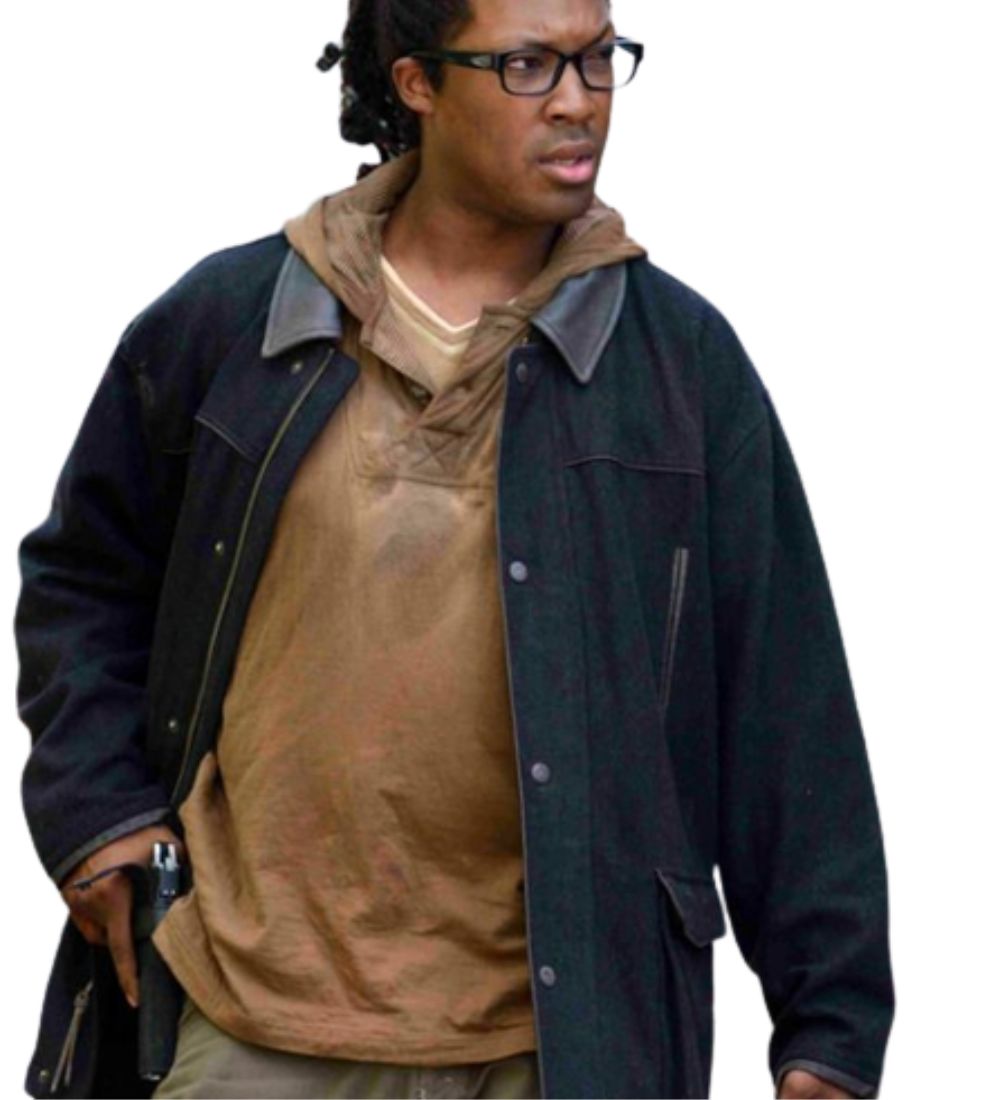 Walking Dead S6 Corey Hawkins (Heath) Black Cotton Jacket