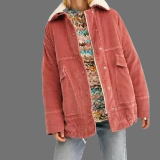 Ginny & Georgia Rebecca Ablack (Padma) Corduroy Maroon Jacket