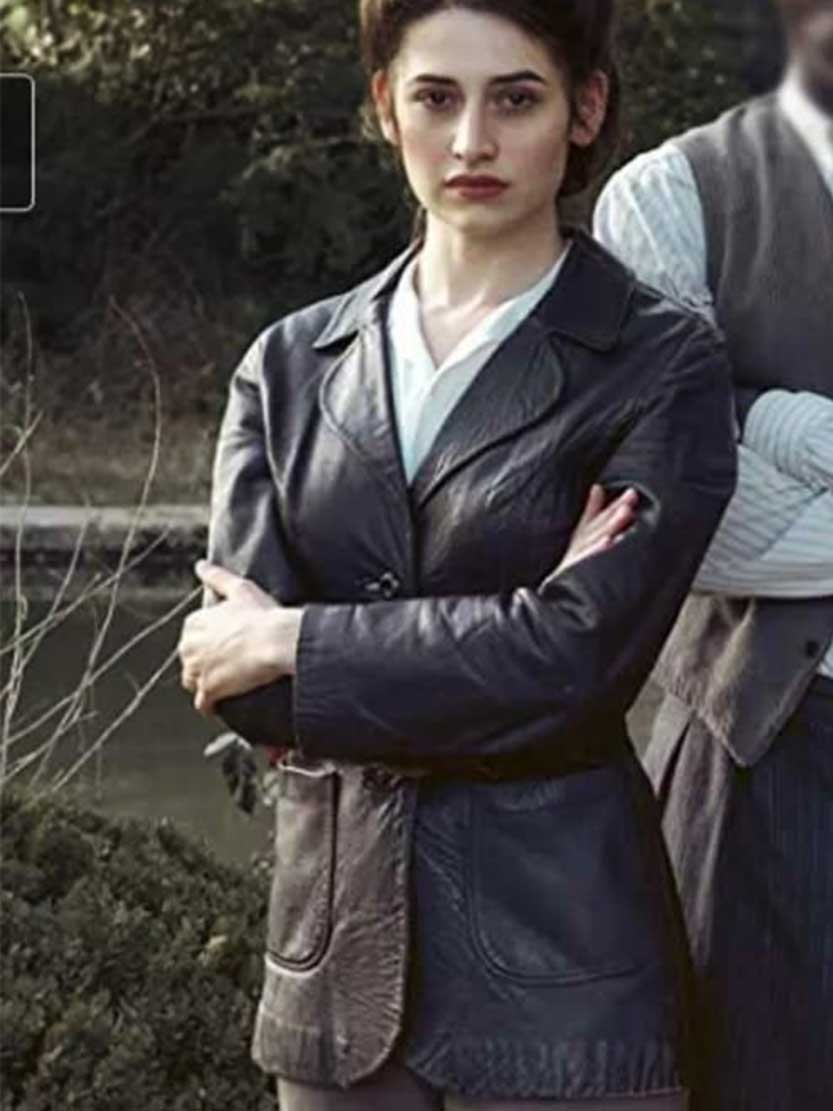 Transatlantic 2023 Deleila Piasko (Lisa Fittko) Black Leather Coat