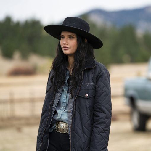 Yellowstone S04 Tanaya Beatty (Avery) Black Cotton Jacket