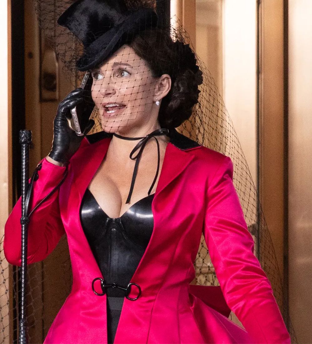 And Just Like That Kristin Davis (Charlotte York) Pink Satin Blazer