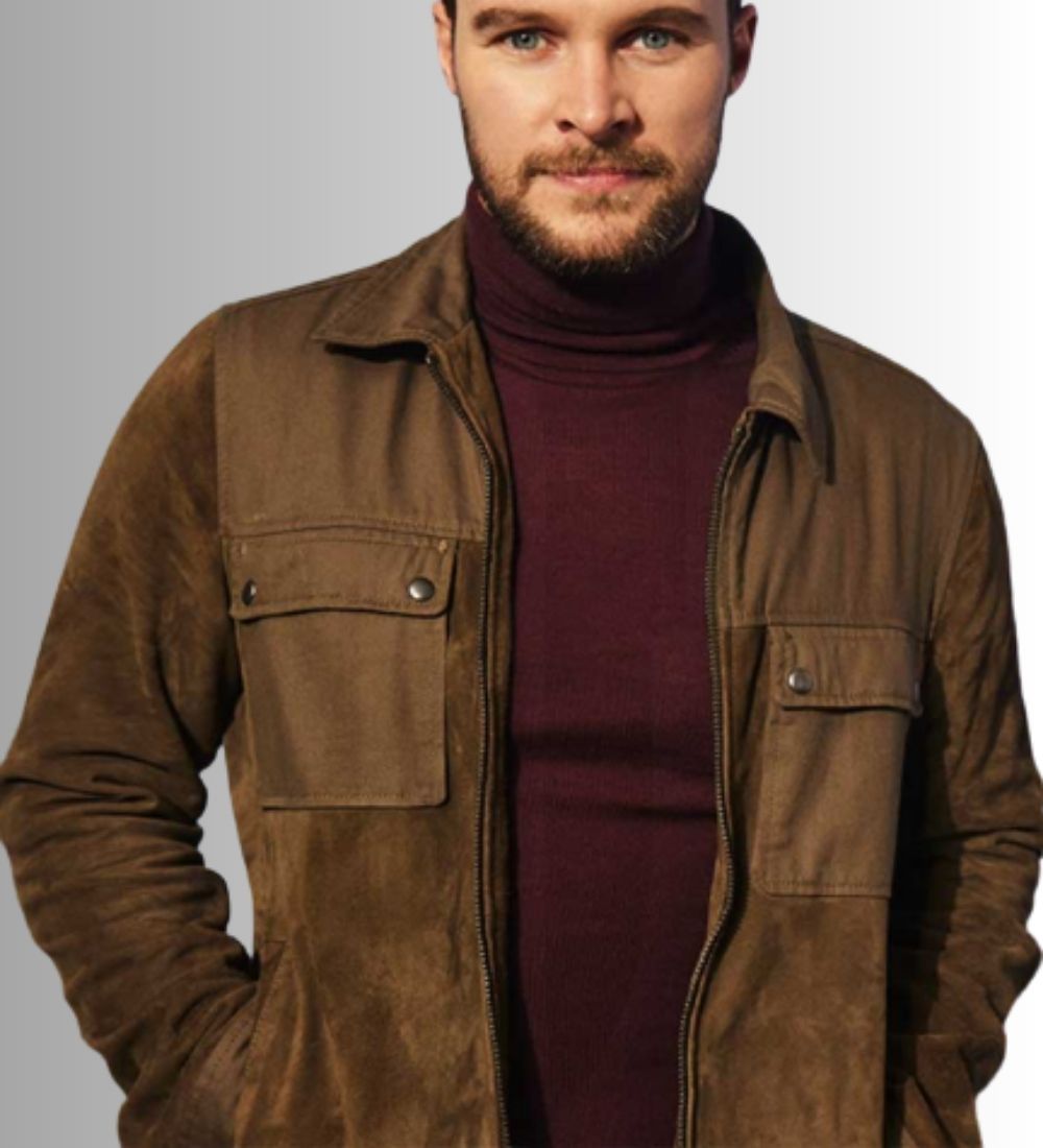 Flora and Son Jack Reynor (Ian) Brown Suede Leather Jacket