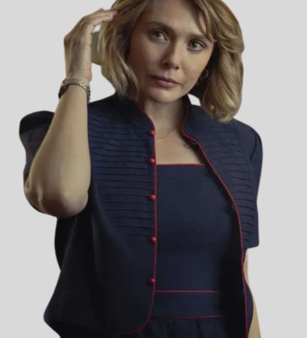 Love and Death Elizabeth Olsen (Candy Montgomery) Blue Jacket