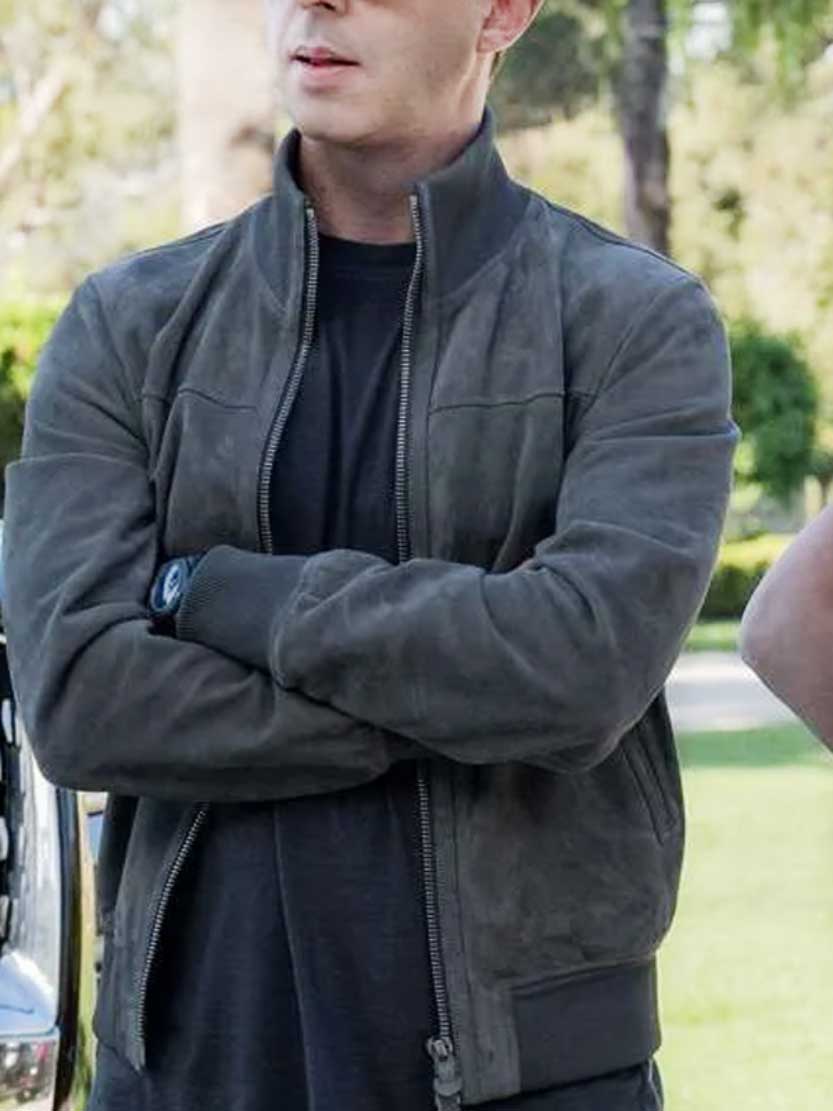 Succession S04 Jeremy Strong (Kendall Roy) Suede Bomber Jacket