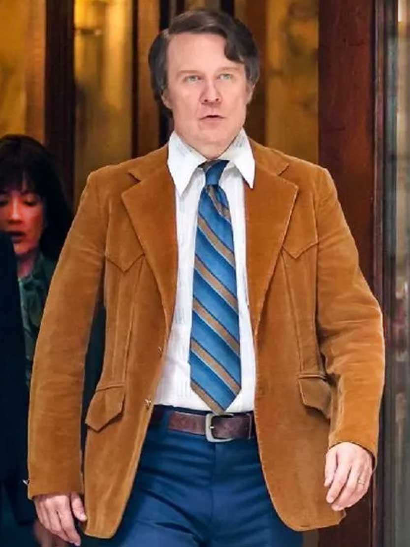 The Crowded Room 2023 Will Chase (Marlin Reid) Brown Velvet Blazer