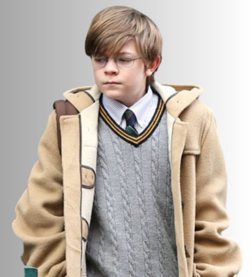 The Goldfinch Oakes Fegley (Young Theo Decker) Beige Fleece Coat