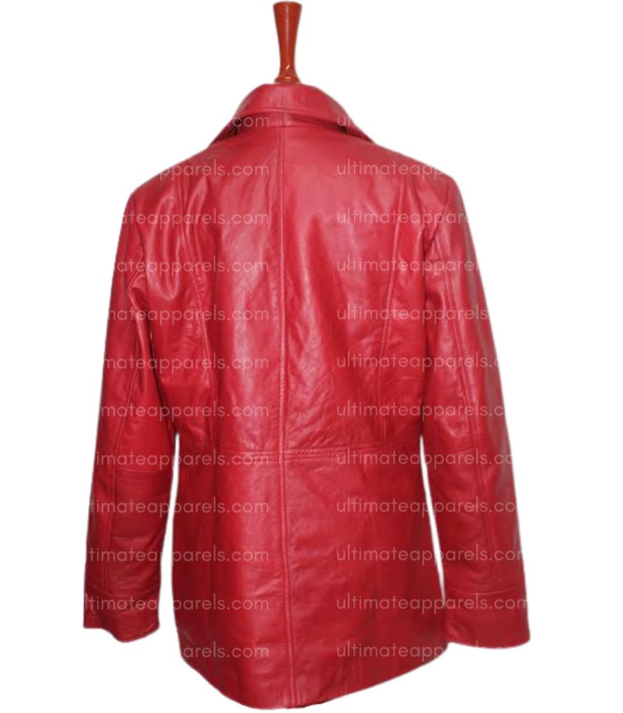 dakota-johnson-maroon-leather-coat