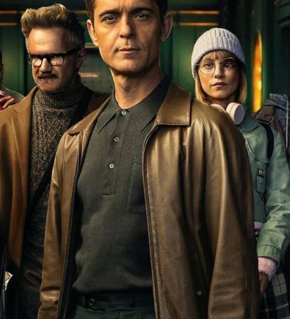 Berlin 2023 Pedro Alonso (Berlin ) Brown Leather Jacket