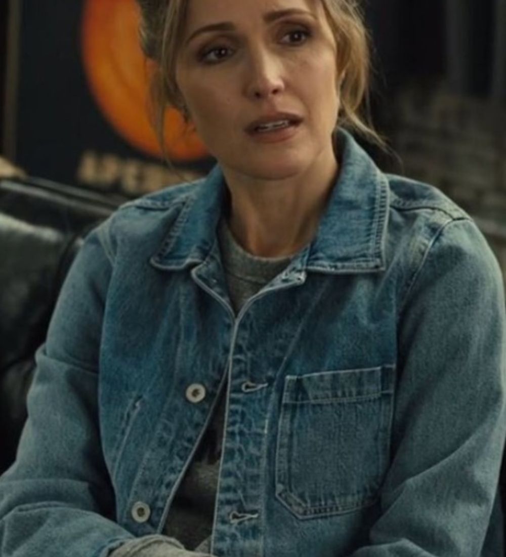 Platonic 2023 Rose Byrne (Sylvia) Blue Denim Jacket