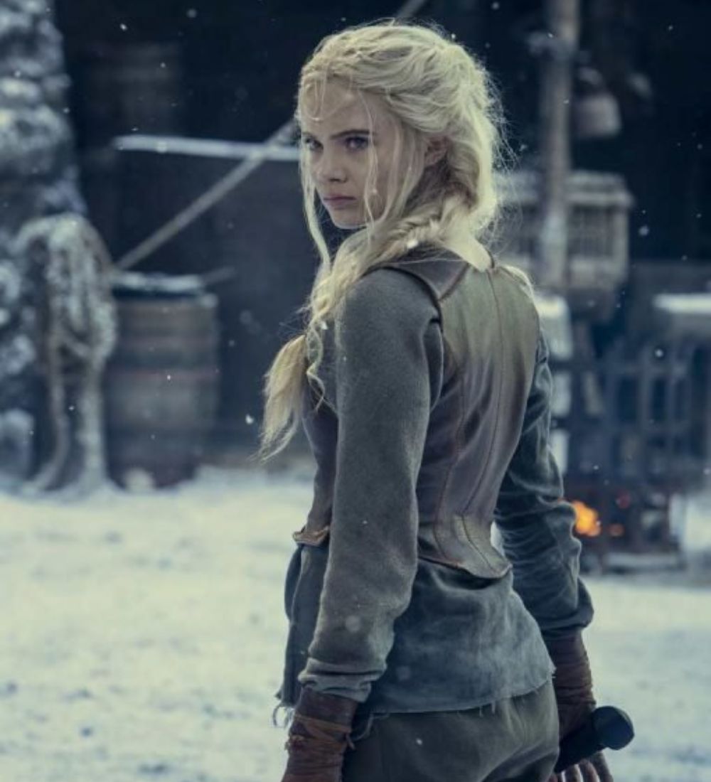 The Witcher S03 Freya Allan (Ciri) Brown Leather Vest