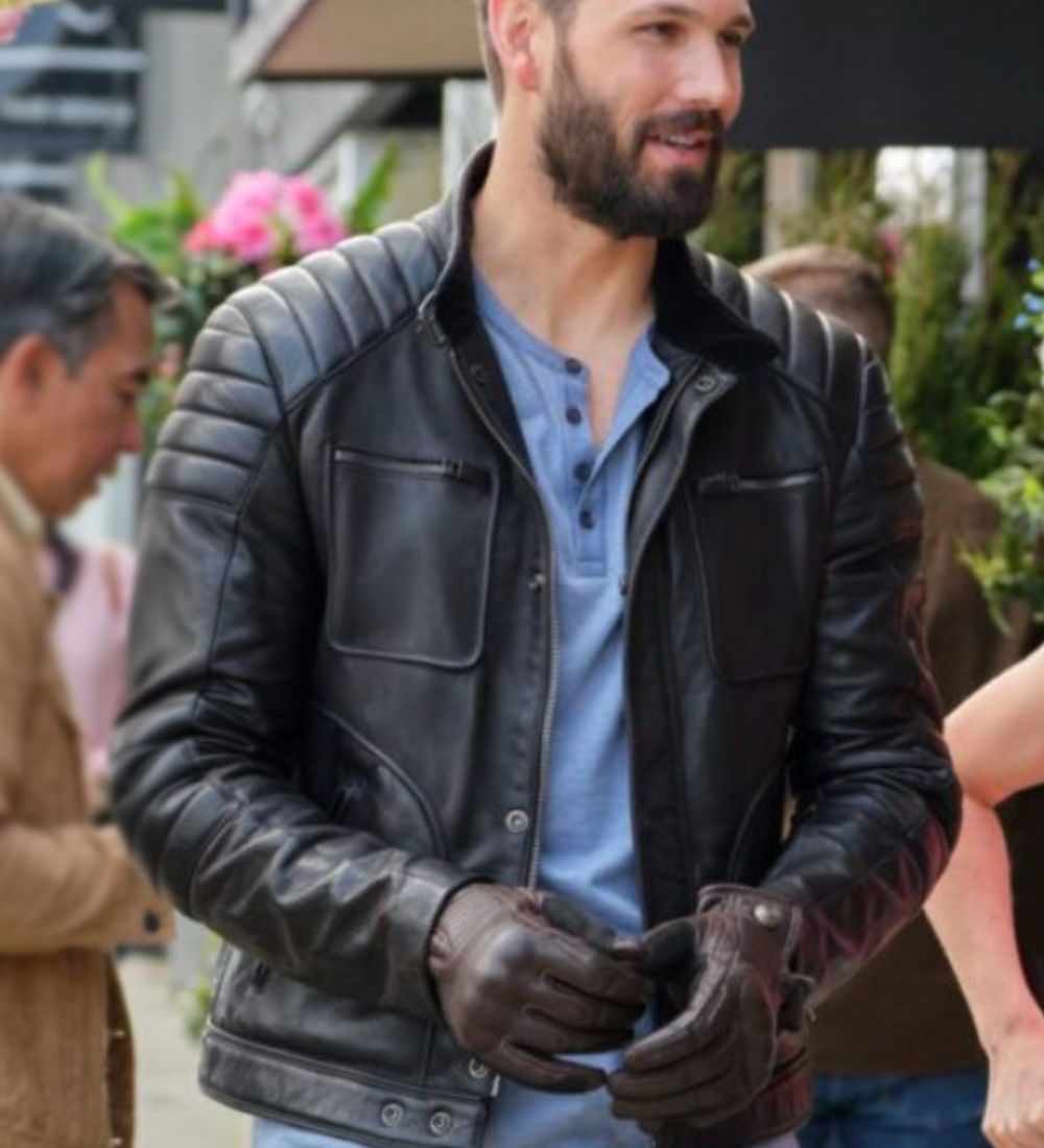 Wedding Season 2023 Casey Deidrick (Ryan) Black Leather Jacket
