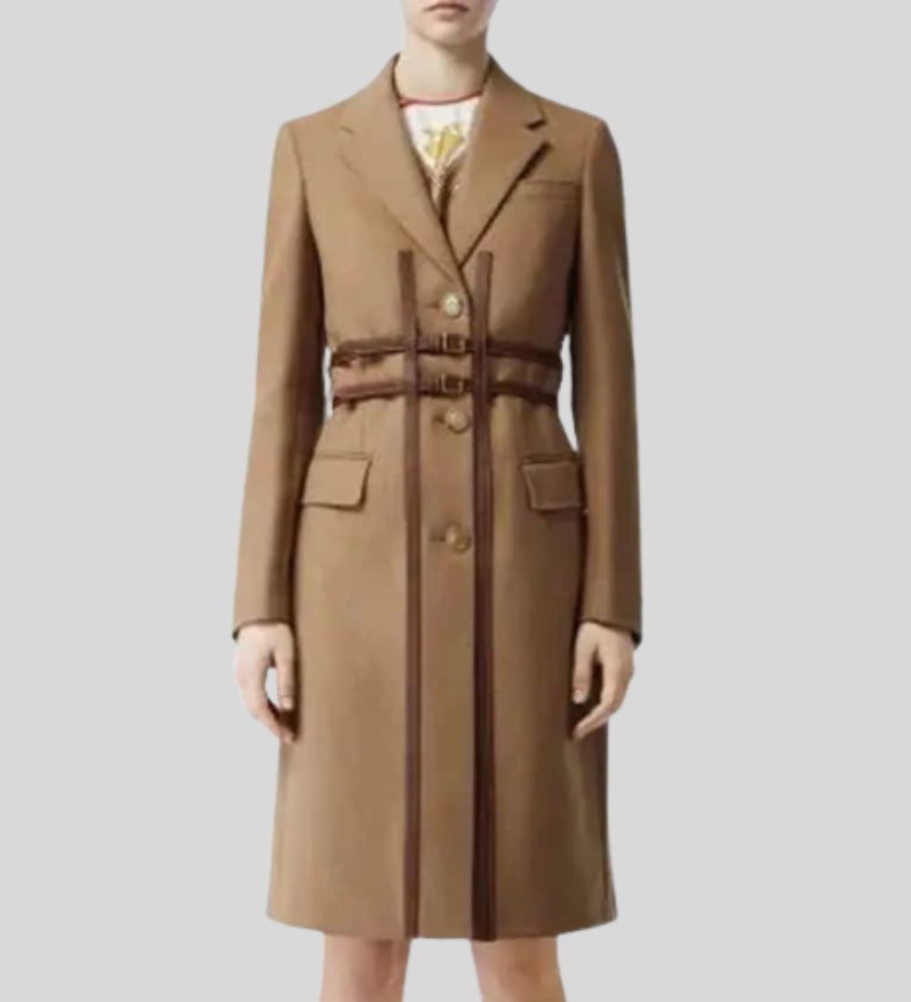 Love Life Anna Kendrick (Darby) Brown Wool Trench Coat
