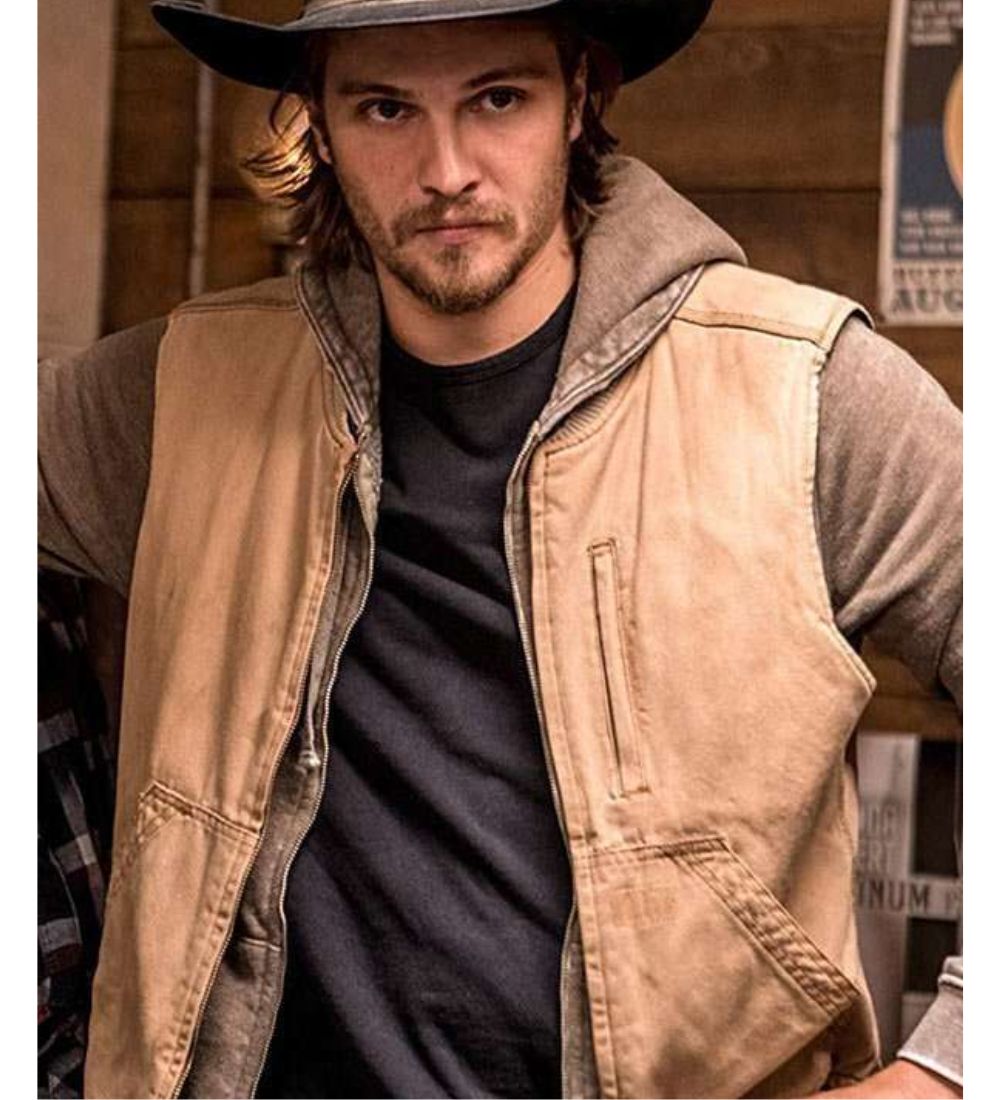 Yellowstone Luke Grimes (Kayce Dutton) Brown Cotton Vest
