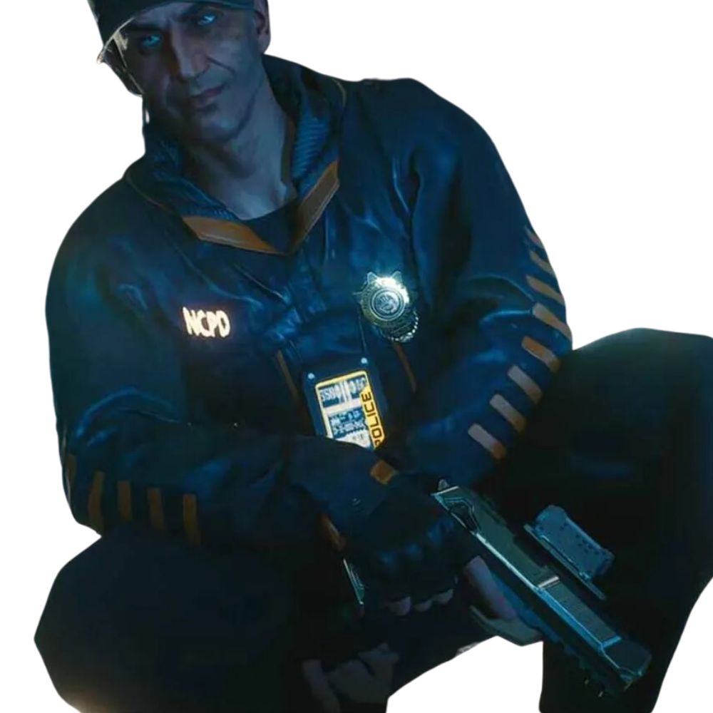 CYBERPUNK 2077 STINTS BLACK LEATHER JACKET