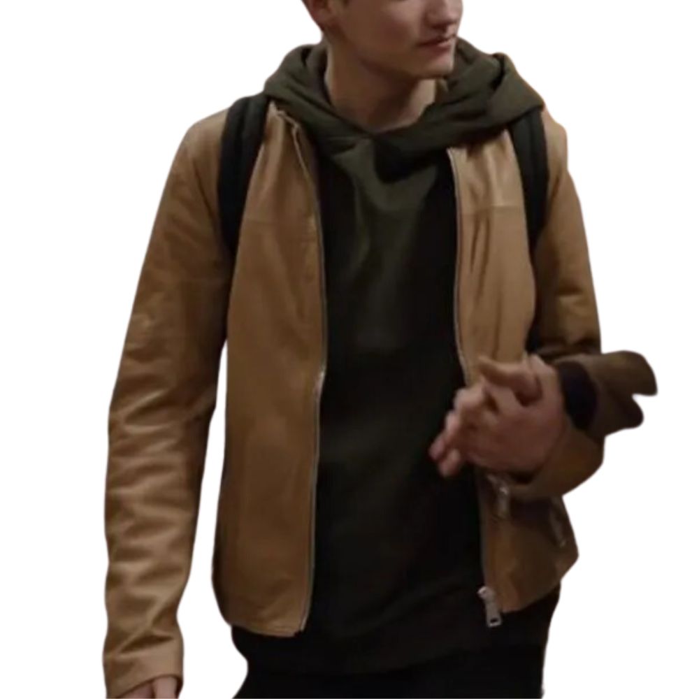 DARK PAUL LUX (BARTOSZ TIEDEMANN) BROWN CAFE RACER LEATHER JACKET