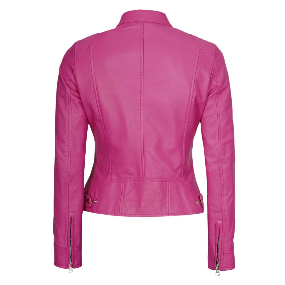 dodge-womens-pink-cafe-racer-leather-jacket
