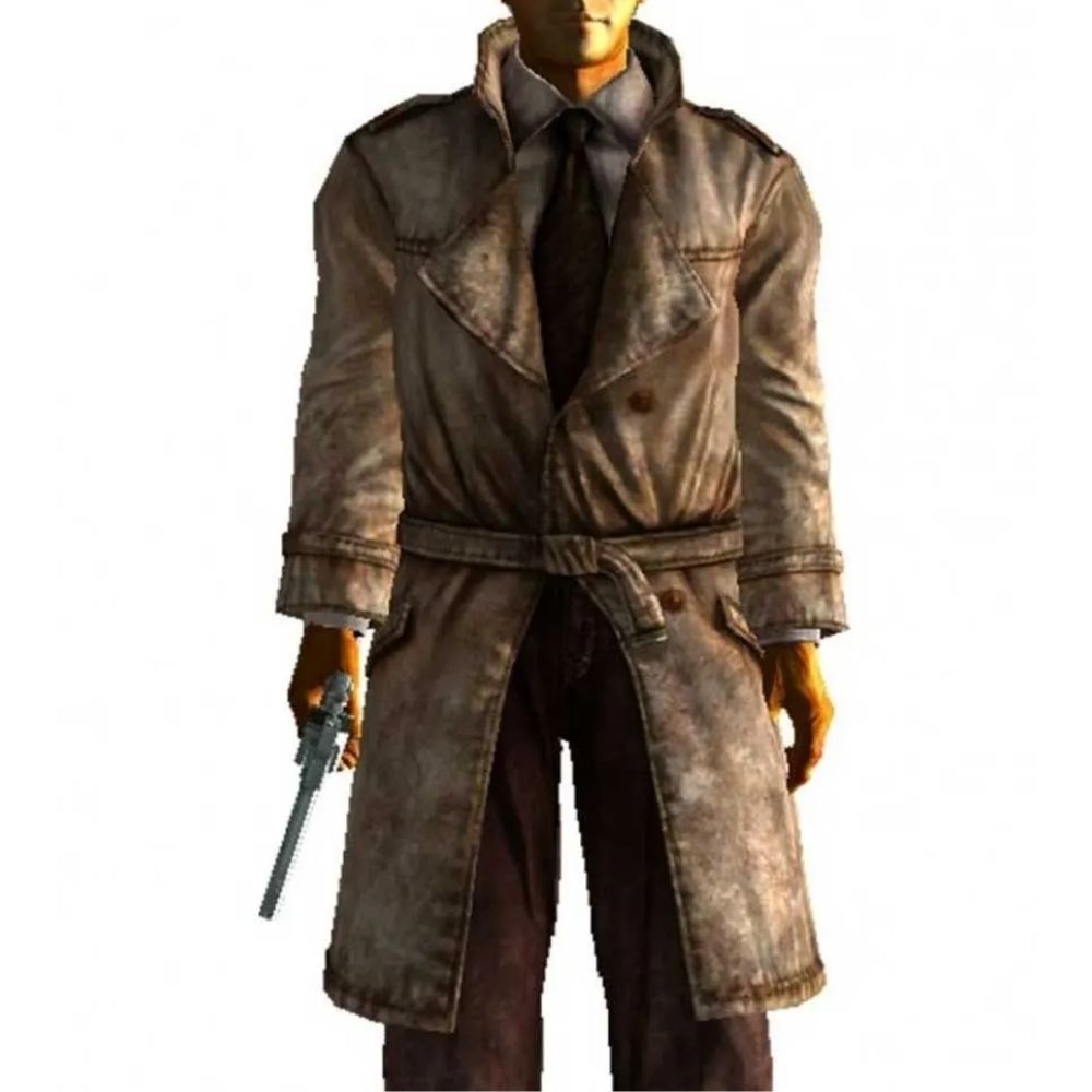 FALLOUT 4 MYSTERIOUS STRANGER BELTED LEATHER COAT