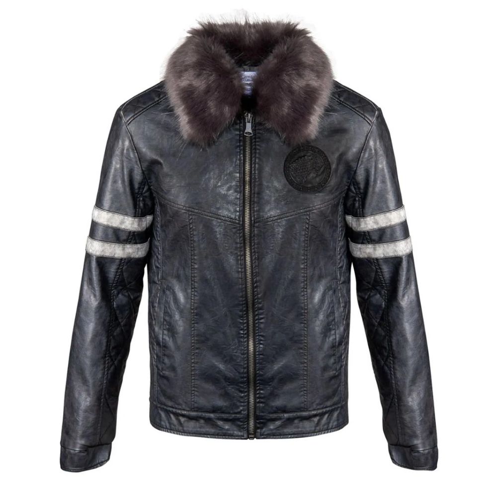 Game Of Thrones Shearling Black Leather Jacket