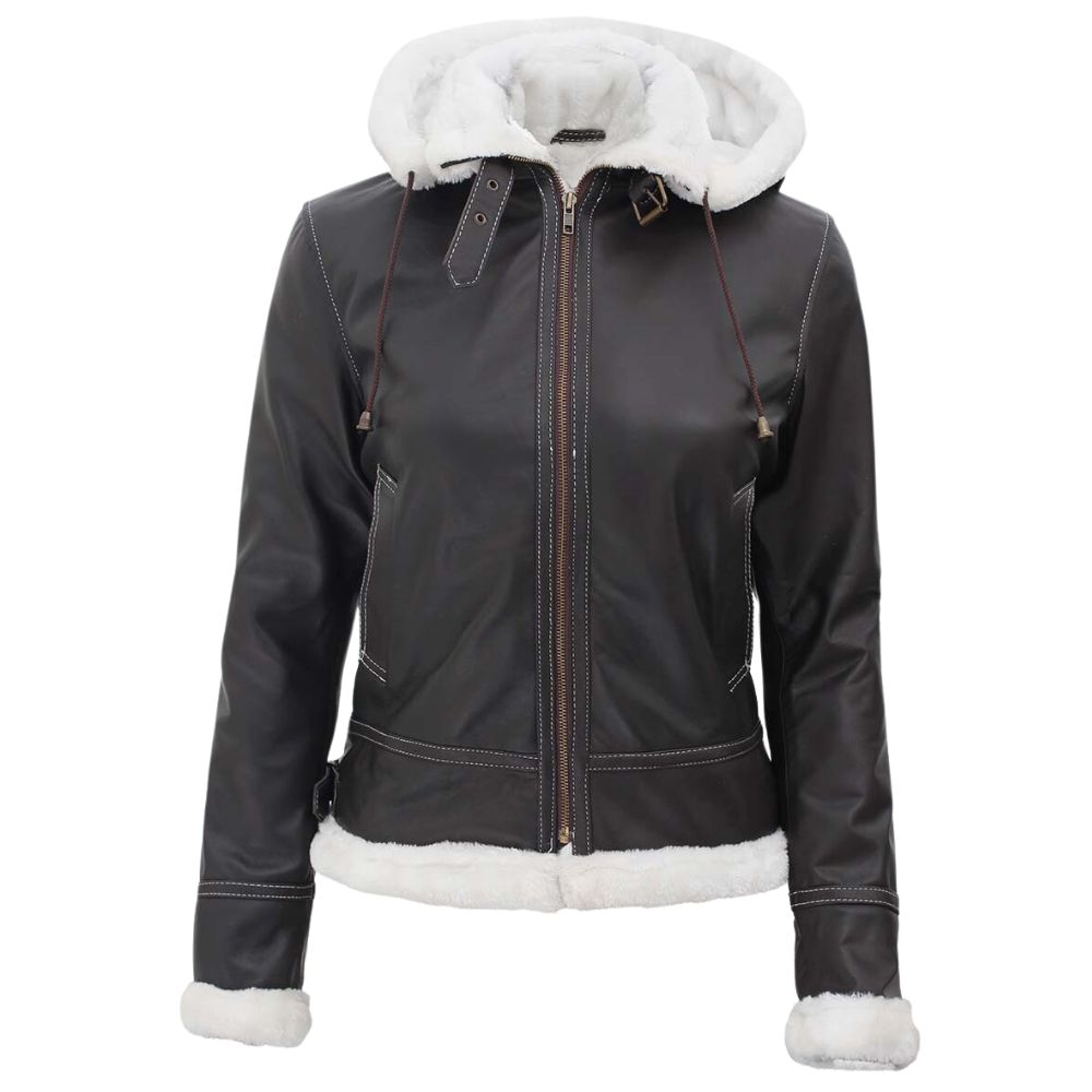 Mary B3 Brown Leather Shearling Jacket
