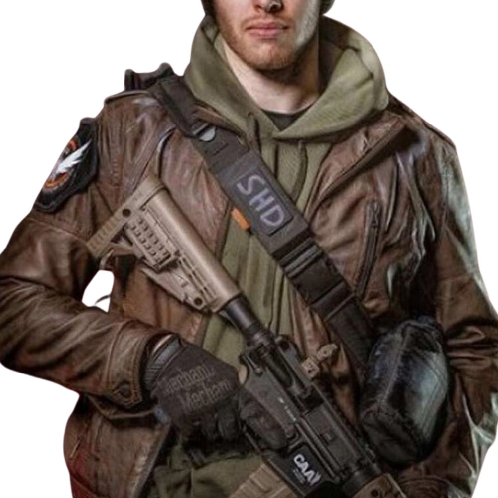 The Division Tom Clancy’s Agent Distressed Brown Leather Jacket