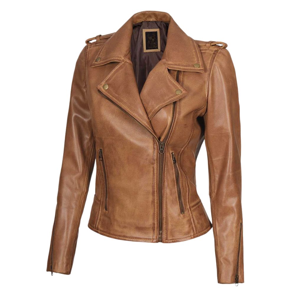 womens-asymmetrical-camel-biker-leather-jacket