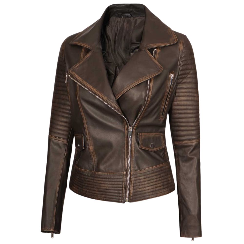 womens-rub-off-dark-brown-padded-leather-jacket