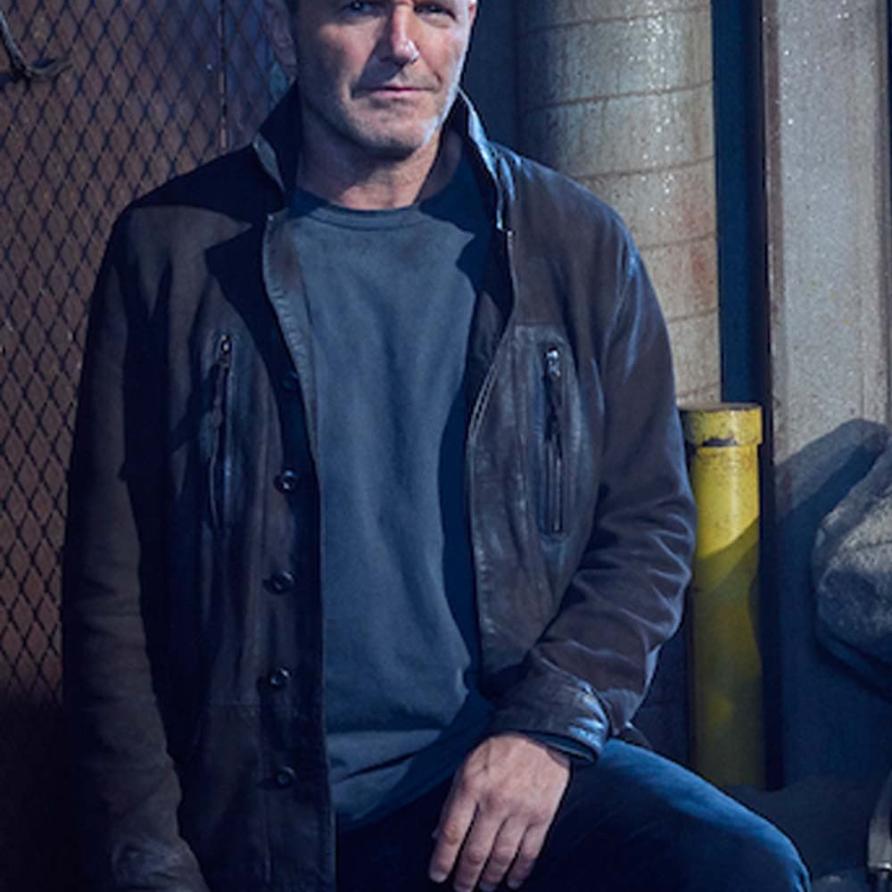 Agents Of Shield Clark Gregg Black Suede Leather Jacket